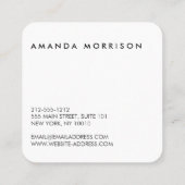 Minimalistisch sociaal-mediaplein vierkante visitekaartje (Achterkant)