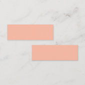 Minimalistisch Soft Peach Mini Visitekaartje (Voorkant / Achterkant)