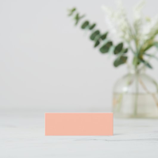 Minimalistisch Soft Peach Mini Visitekaartje (Staand voorkant)