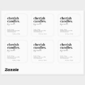 Minimalistisch soja kaars potje label (Vel)