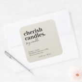 Minimalistisch soja kaars potje label (Envelop)