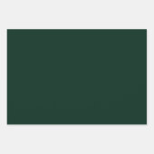 Minimalistisch Solid Plain Pine Green Inpakpapier Vel (Voorkant 3)