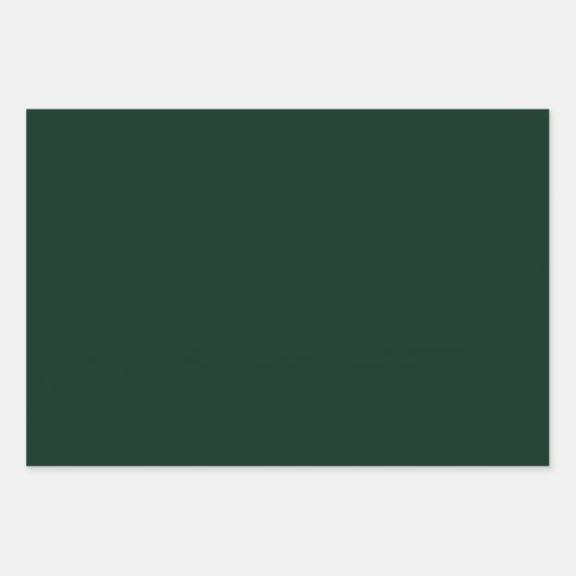 Minimalistisch Solid Plain Pine Green Inpakpapier Vel (Voorkant 2)