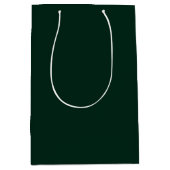 Minimalistisch Solid Plain Pine Green Medium Cadeauzakje (Voorkant)