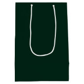 Minimalistisch Solid Plain Pine Green Medium Cadeauzakje (Achterkant)
