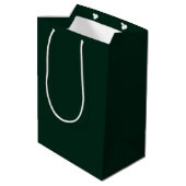 Minimalistisch Solid Plain Pine Green Medium Cadeauzakje (Achterkant Gekanteld)
