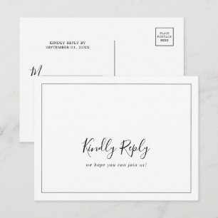 Minimalistisch Song Request RSVP Briefkaart