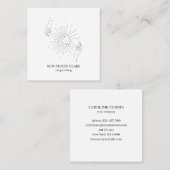 Minimalistisch Sonne Mond Sterne  Visitenkarte Vierkante Visitekaartje (Voorkant / Achterkant)