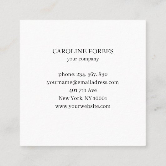 Minimalistisch Sonne Mond Sterne  Visitenkarte Vierkante Visitekaartje (Achterkant)