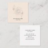 Minimalistisch Sonne Mond Sterne  Visitenkarte Vierkante Visitekaartje (Voorkant / Achterkant)