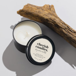 Minimalistisch Soy Candle Tin Label