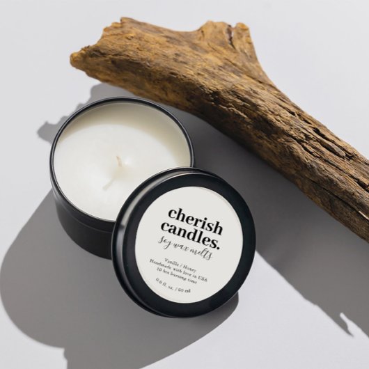 Minimalistisch Soy Candle Tin Label