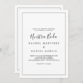 Minimalistisch Spaans Nuestra Boda Kaart (Voorkant / Achterkant)