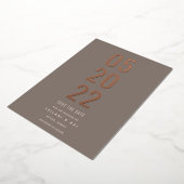 Minimalistisch sparen de Datum Chocolade Folie Uitnodiging (Gedraaid)
