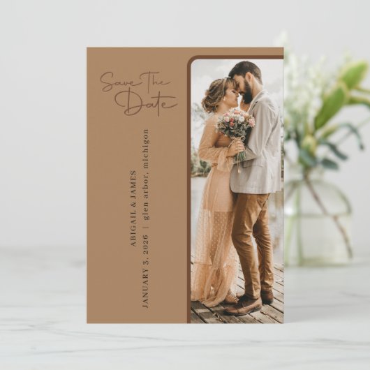 Minimalistisch sparen de Datum het oneten Kaart (Staand voorkant)