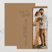 Minimalistisch sparen de Datum het oneten Kaart (Voorkant / Achterkant)