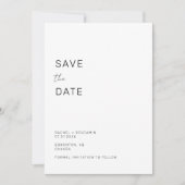 Minimalistisch sparen de Datum Moderne Eenvoudige  Save The Date (Voorkant)