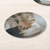 Minimalistisch sparen de Datum Toonaangevende brui Ronde Kartonnen Onderzetter (Gebogen)