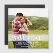 Minimalistisch sparen de Datum Vellum Foto | Magne (Voorkant / Achterkant)