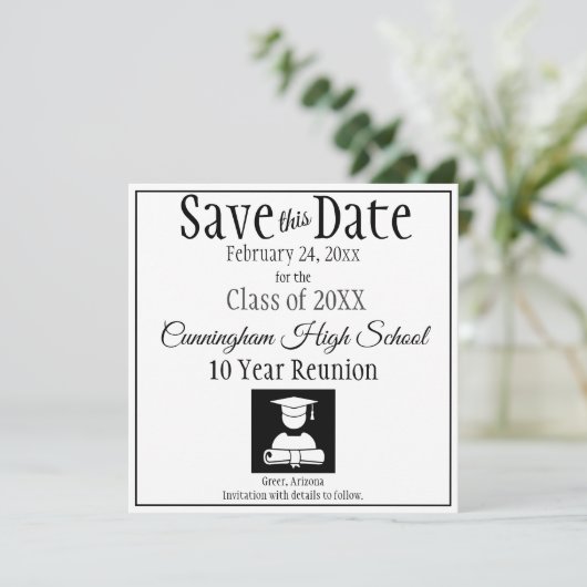 Minimalistisch sparen de Sjabloon van de Reunion v (Staand voorkant)