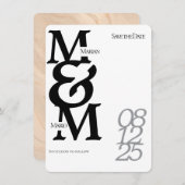 Minimalistisch sparen de Uitnodiging van de Datum (Voorkant / Achterkant)