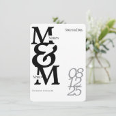 Minimalistisch sparen de Uitnodiging van de Datum (Staand voorkant)