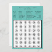 Minimalistisch sparen het Onderzoek van Word van d Kaart (Voorkant / Achterkant)