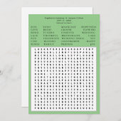 Minimalistisch sparen het Onderzoek van Word van d Kaart (Voorkant / Achterkant)