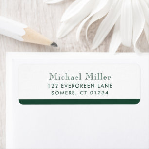 Minimalistisch speciaal aangepast Stripe Dark Gree Etiket