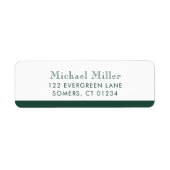 Minimalistisch speciaal aangepast Stripe Dark Gree Etiket (Voorkant)