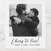 Minimalistisch speciaal gepersonaliseerd weddensch wijn etiket (Enkel label)