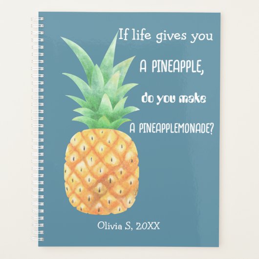Minimalistisch speciaal gepersonaliseerde gulden a planner (Voorkant)