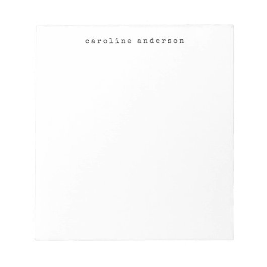 Minimalistisch speciaal gepersonaliseerde retroret notitieblok (Voorkant)