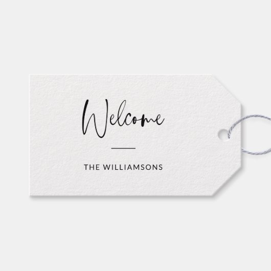 Minimalistisch speciaal voor Typografie Cadeaulabel (Voorkant (Horizontaal))