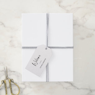 Minimalistisch speciaal voor Typografie Cadeaulabel