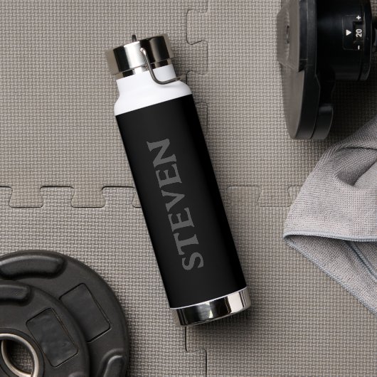 Minimalistisch speciaal voor zwarte grijs geperson waterfles (Gym)