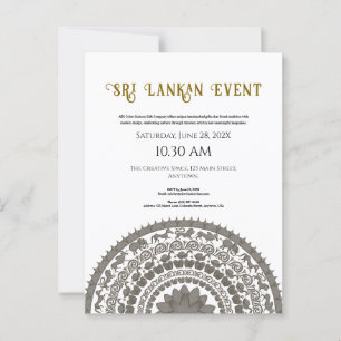Minimalistisch Sri Lanka erfgoed ontwerp Briefkaart