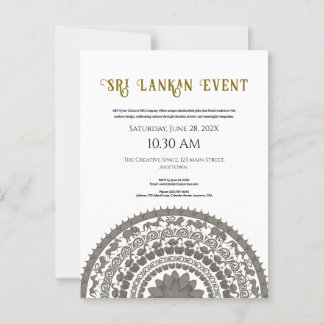 Minimalistisch Sri Lanka erfgoed ontwerp Briefkaart