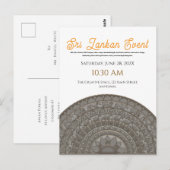 Minimalistisch Sri Lanka uitnodigingsontwerp Briefkaart (Voorkant / Achterkant)