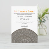 Minimalistisch Sri Lanka uitnodigingsontwerp Kaart (Staand voorkant)