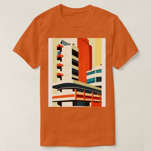 Minimalistisch stadhuis t-shirt (Design voorkant)