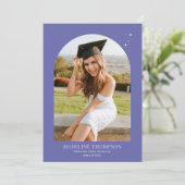 Minimalistisch Star Arch 5 Photo Afstuderen Aankondiging (Staand voorkant)