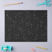 Minimalistisch sterrenbeeldpatroon in zwart-wit tissuepapier (Craft)