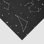 Minimalistisch sterrenbeeldpatroon in zwart-wit tissuepapier (Detail)