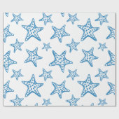 Minimalistisch Sterrenvis Kustpatroon (2) Cadeaupapier (Vlak)