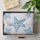 Minimalistisch Sterrenvis Kustpatroon (2) Tissuepapier (Geschenk)