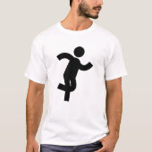 Minimalistisch stickfiguur-icoon T-shirt hardloper (Voorkant)