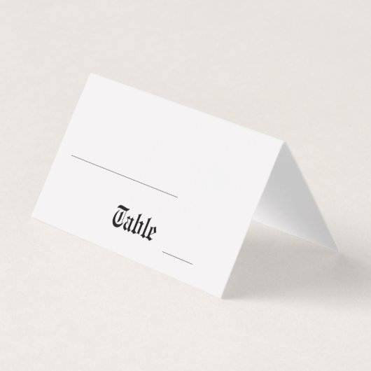 Minimalistisch  Stijl Trouwtafel Nummer Kaart (Voorkant)