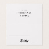 Minimalistisch  Stijl Trouwtafel Nummer Kaart (Buitenkant ongevouwen)