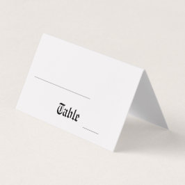 Minimalistisch  Stijl Trouwtafel Nummer Kaart